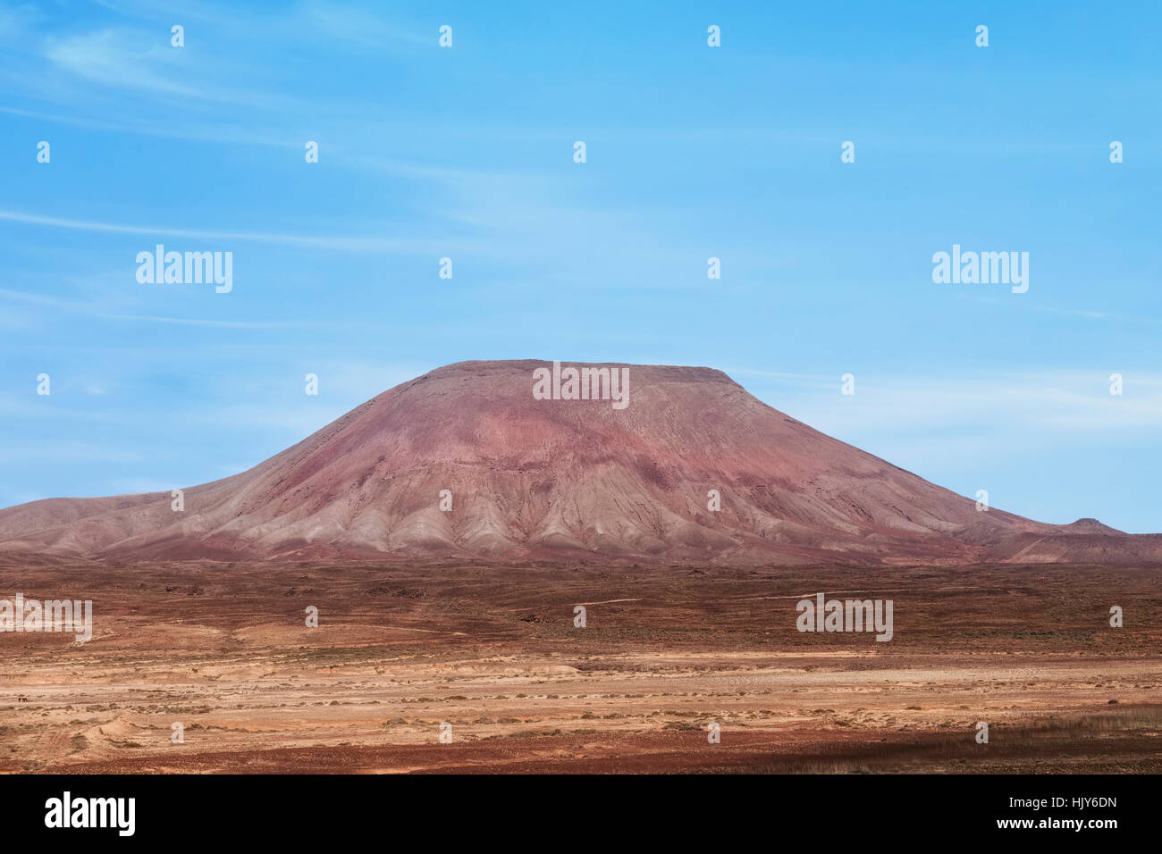 Montana Roja, Corralejo, Fuerteventura, Kanarische Inseln, Spanien Stockfoto