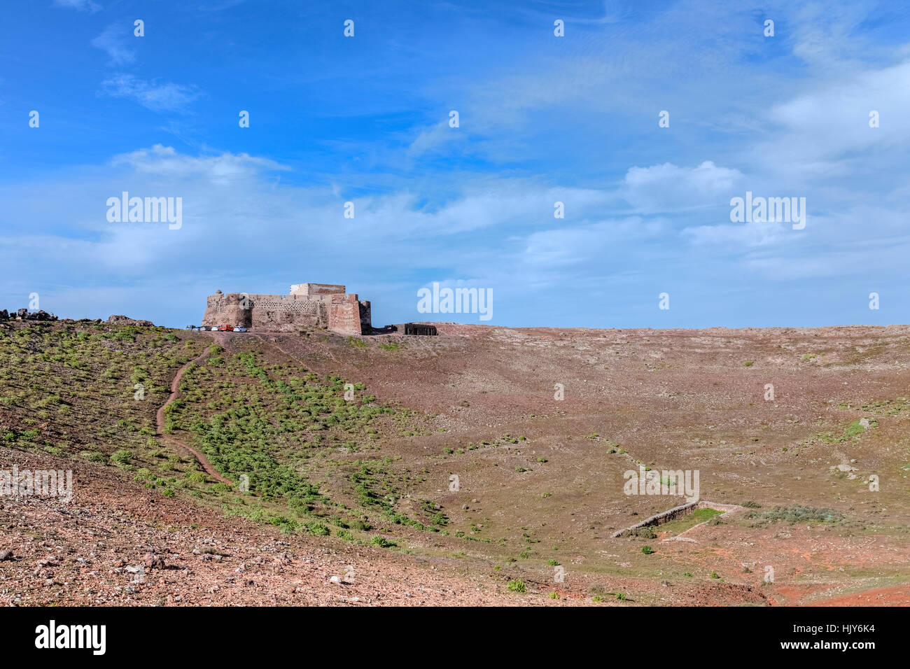 Die Burg Santa Bárbara, Teguise, Lanzarote, Kanarische Inseln, Spanien Stockfoto