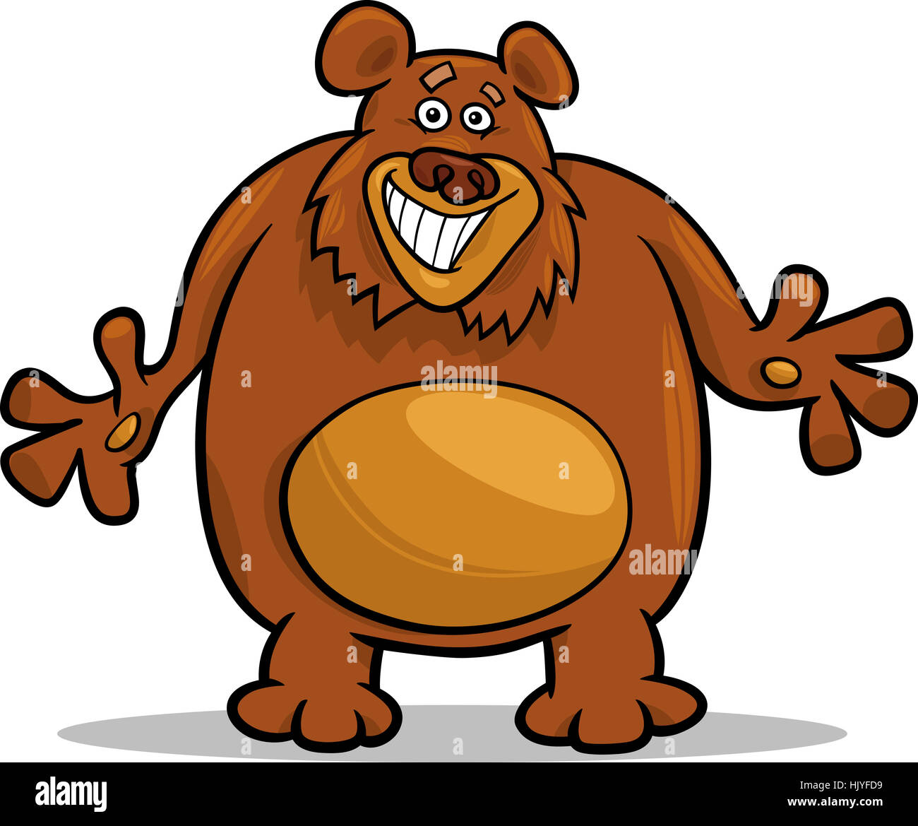 Comic, Tier, Bär, Illustration, lustig, froh, anspruchslose
