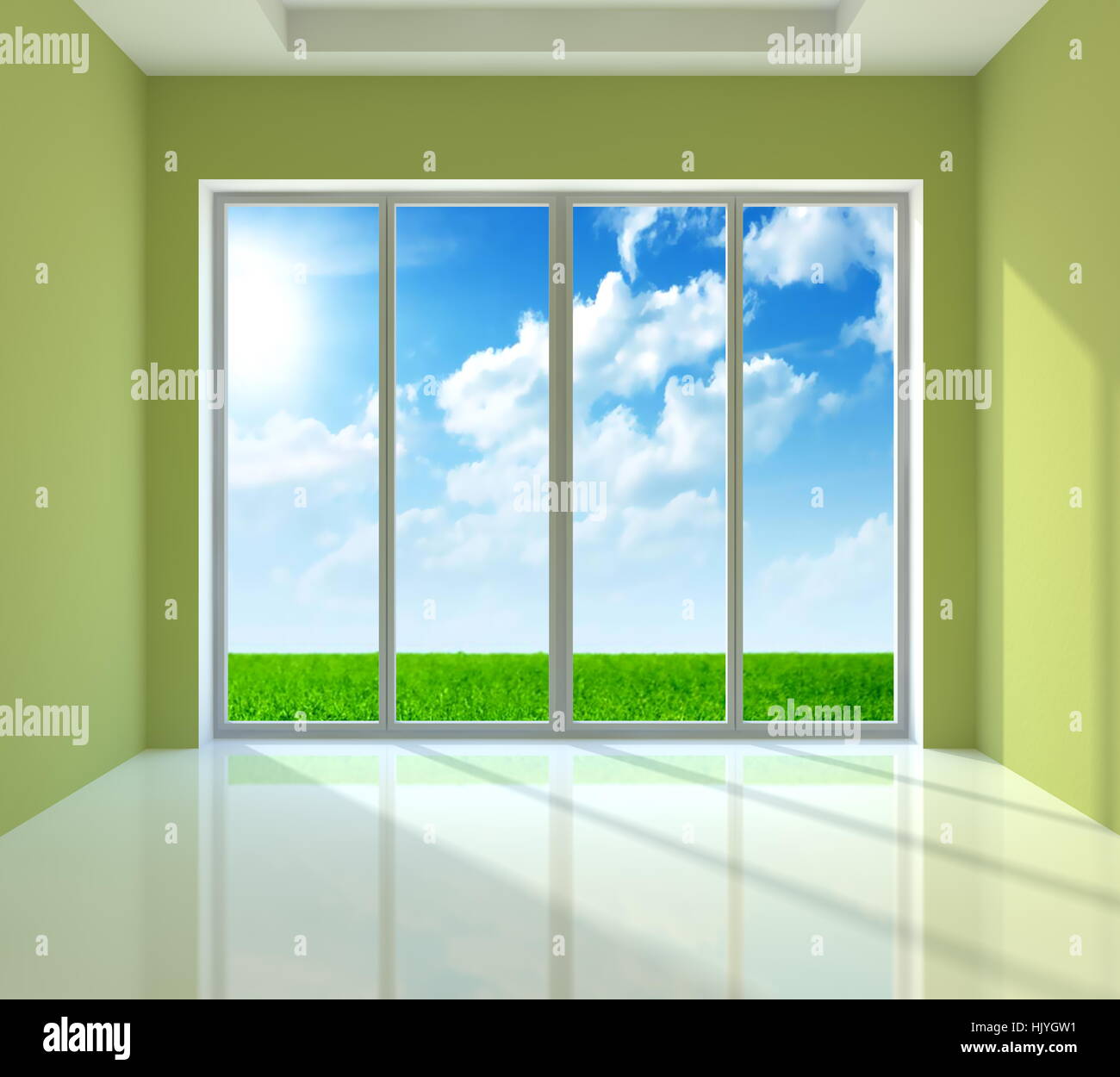 Zimmer, Sommer, sommerlich, aussehen, mit einem Blick sehen, sehen, schauen, spähen, suchen Stockfoto