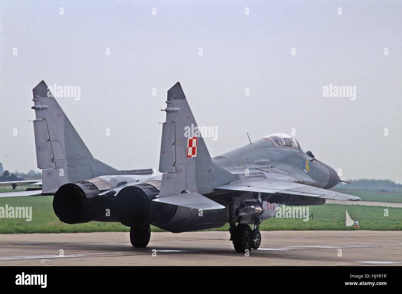 Polnischen Luftfahrt, 1. Fighter Interceptor Regiment "Warschau", Sowjet-errichtet Mig 29 Flugzeuge Stockfoto