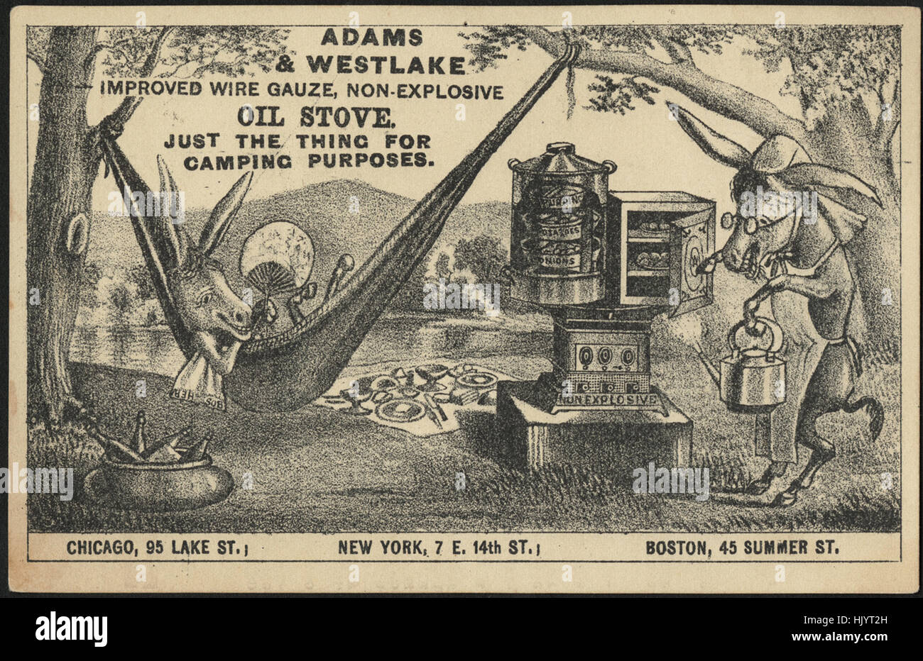 Adam & Westlake verbessert Draht-Gaze, nicht-Explosive Öl Herd, genau das richtige für camping Zwecke. (vorne) Stockfoto