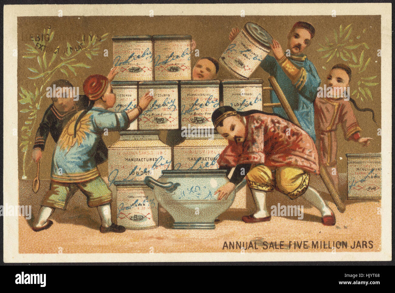 Jährliche Verkauf 5 Millionen Gläser Stockfoto