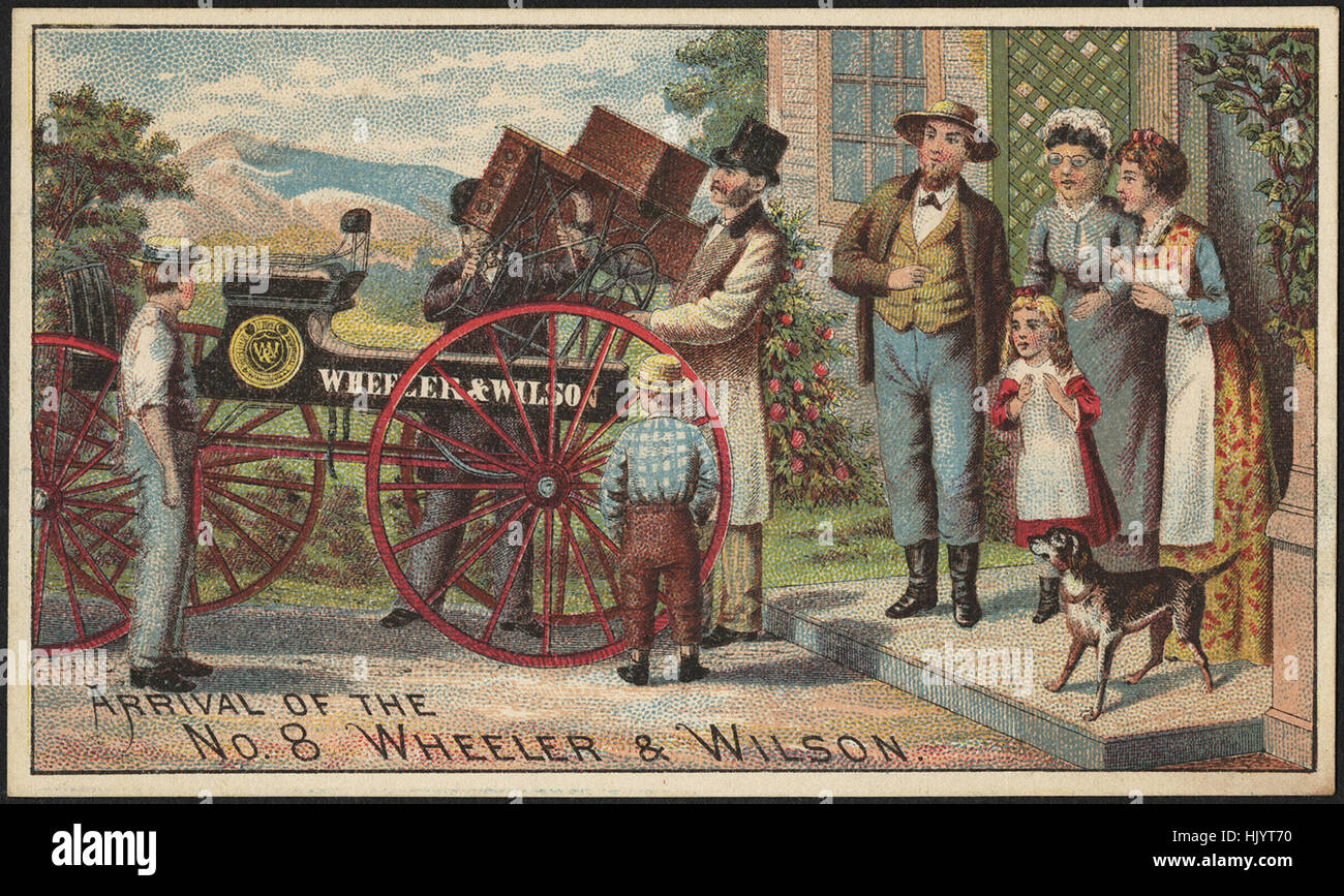 Ankunft der Nr. 8 Wheeler & Wilson (vorne) Stockfoto