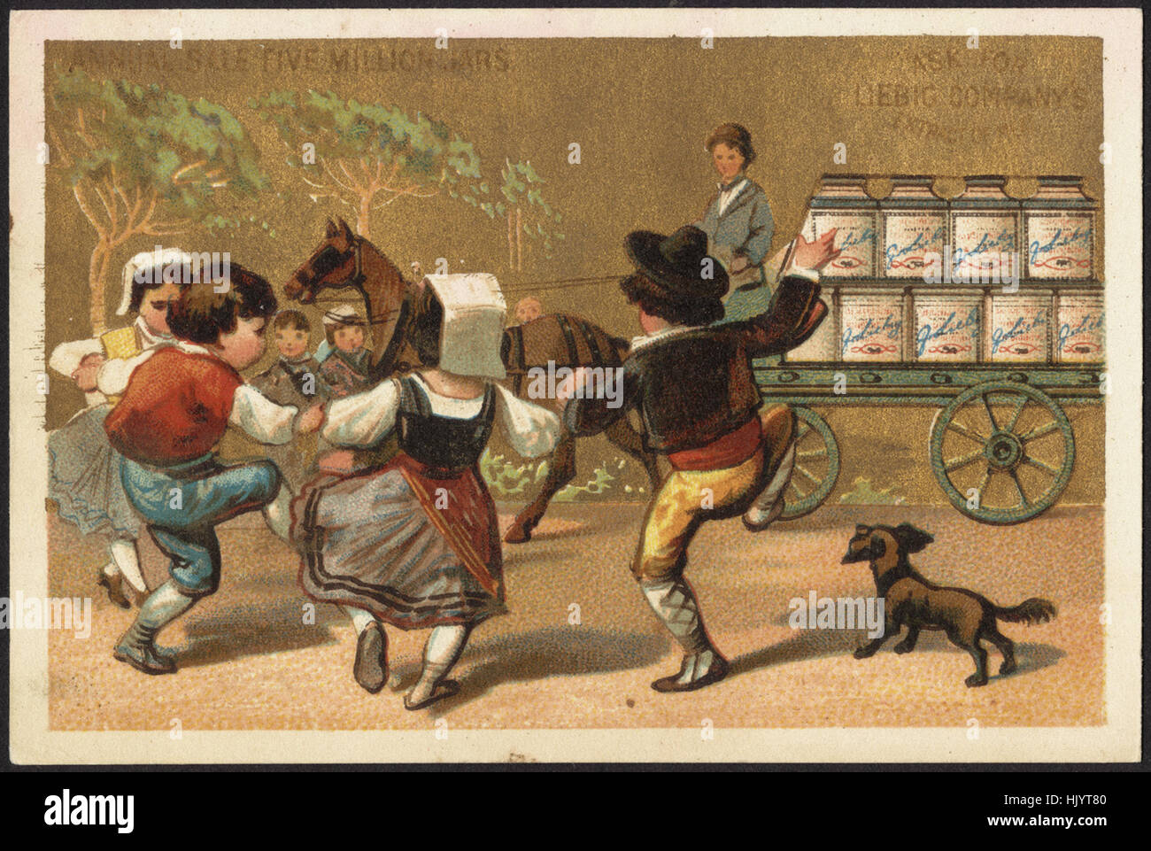 Fragen Sie nach Lithographie Unternehmens Auszug aus Fleisch, jährliche Verkauf 5 Millionen Gläser Stockfoto