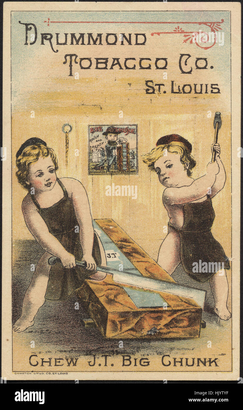 J. T. großes Stück kauen Stockfoto