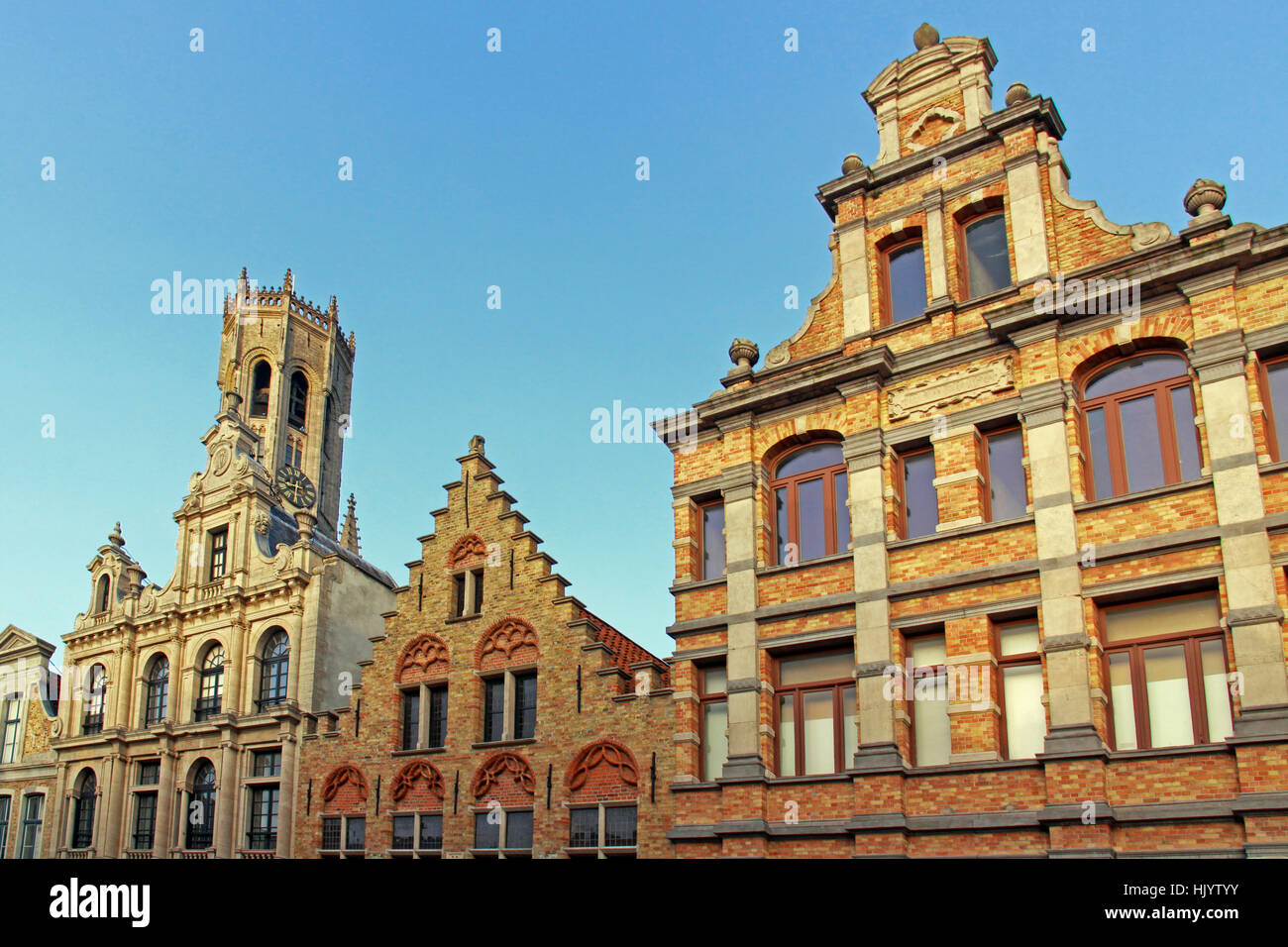 Altstadt, Glockenturm, Stadt, Flandern, Brügge, historische, alte Stadt, Sightseeing, Stockfoto