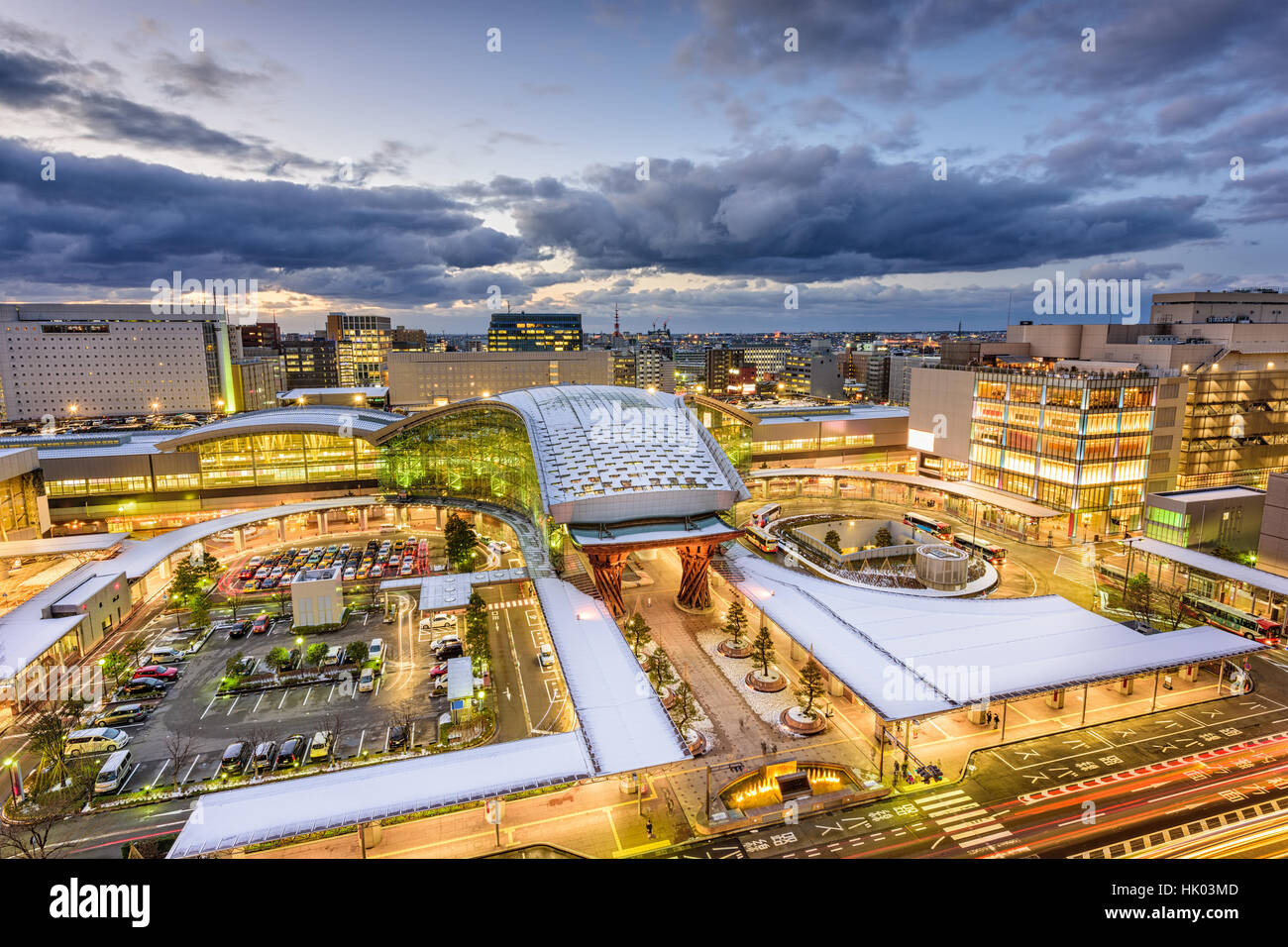 Kanazawa, Japan Innenstadt Stadtbild. Stockfoto