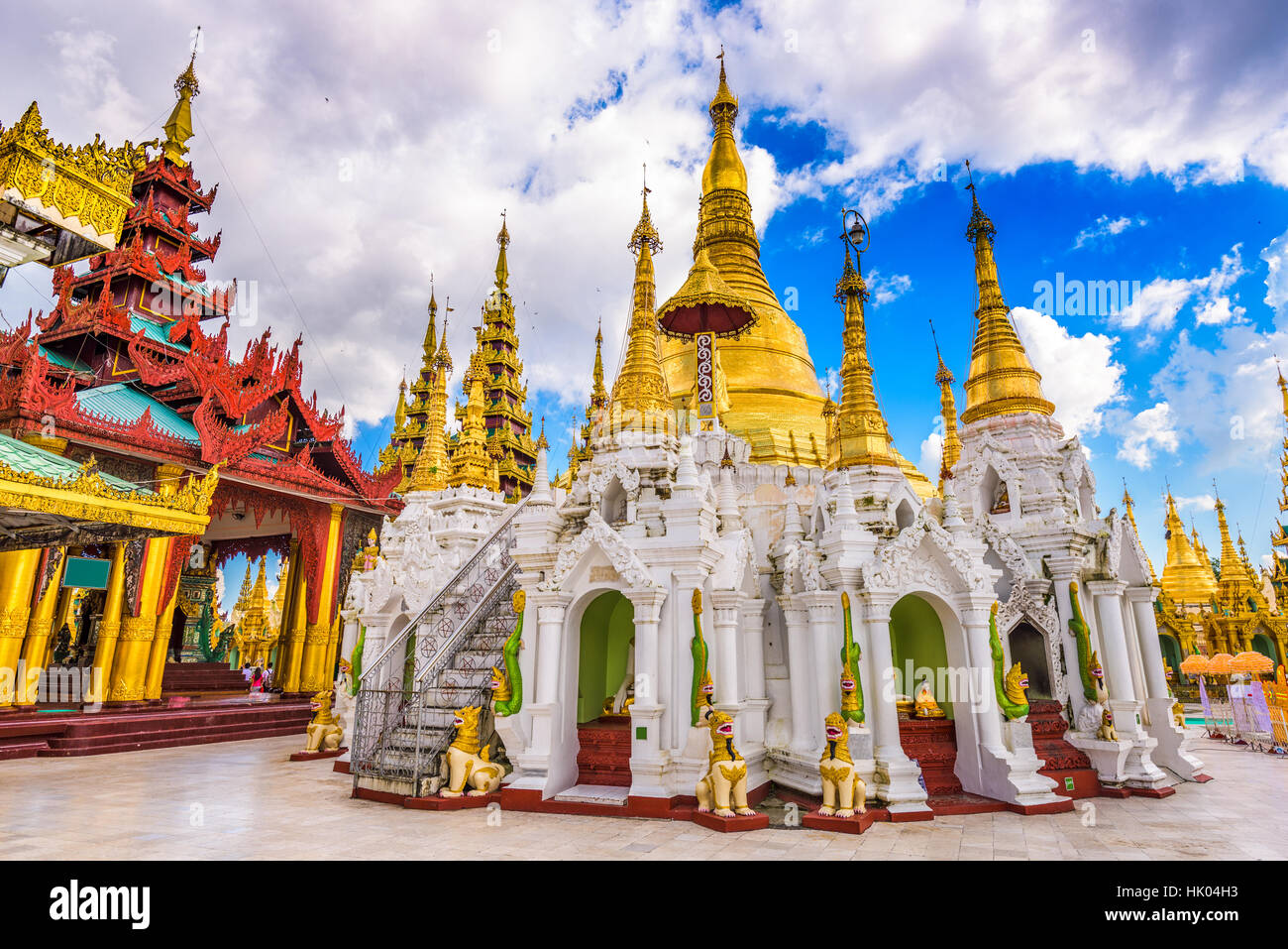 Shwedagon-Pagode in Yangon, Myanmar. Stockfoto