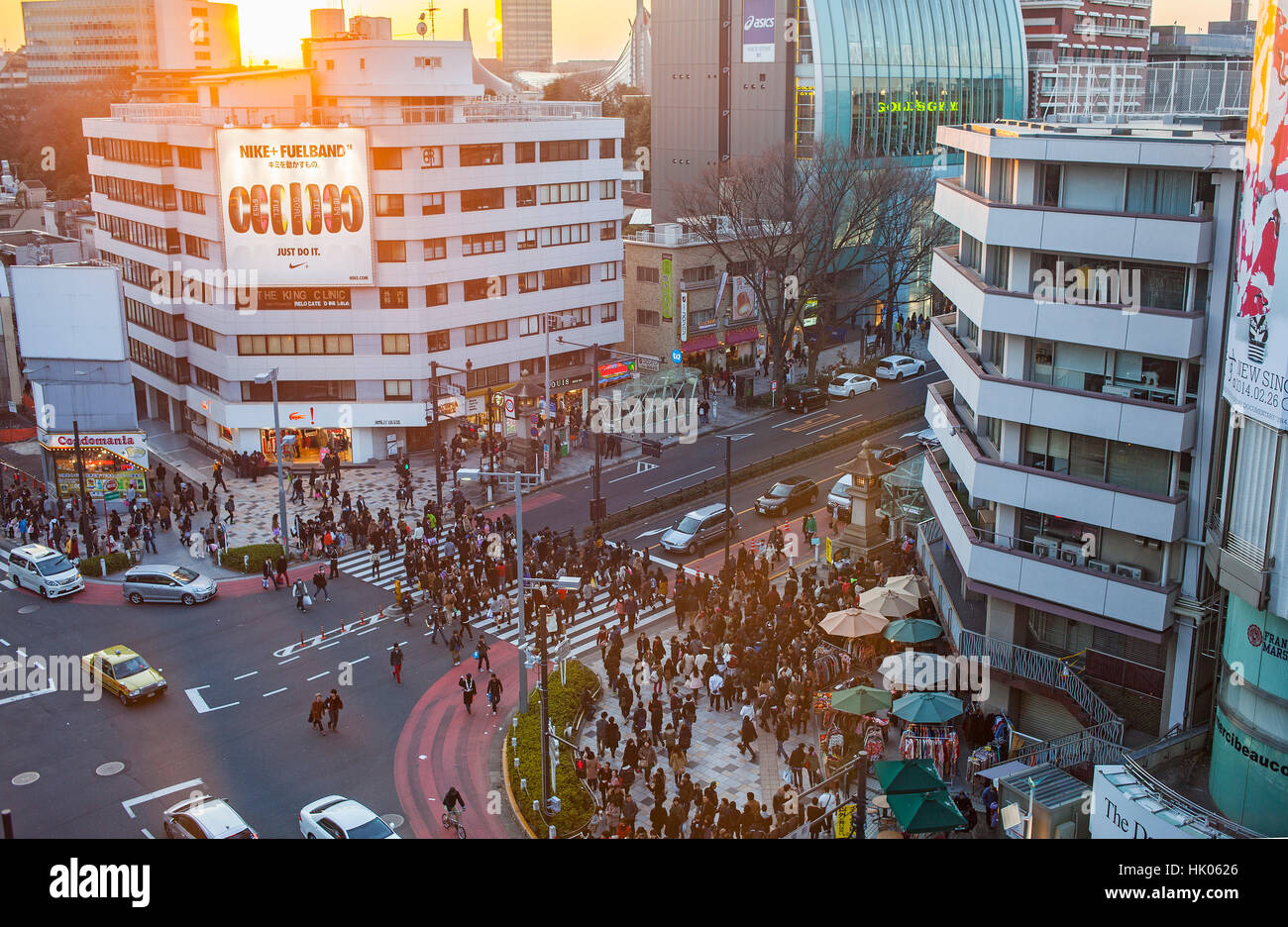 Stadtbild, Omotesando Straße, Tokio, Japan Stockfoto