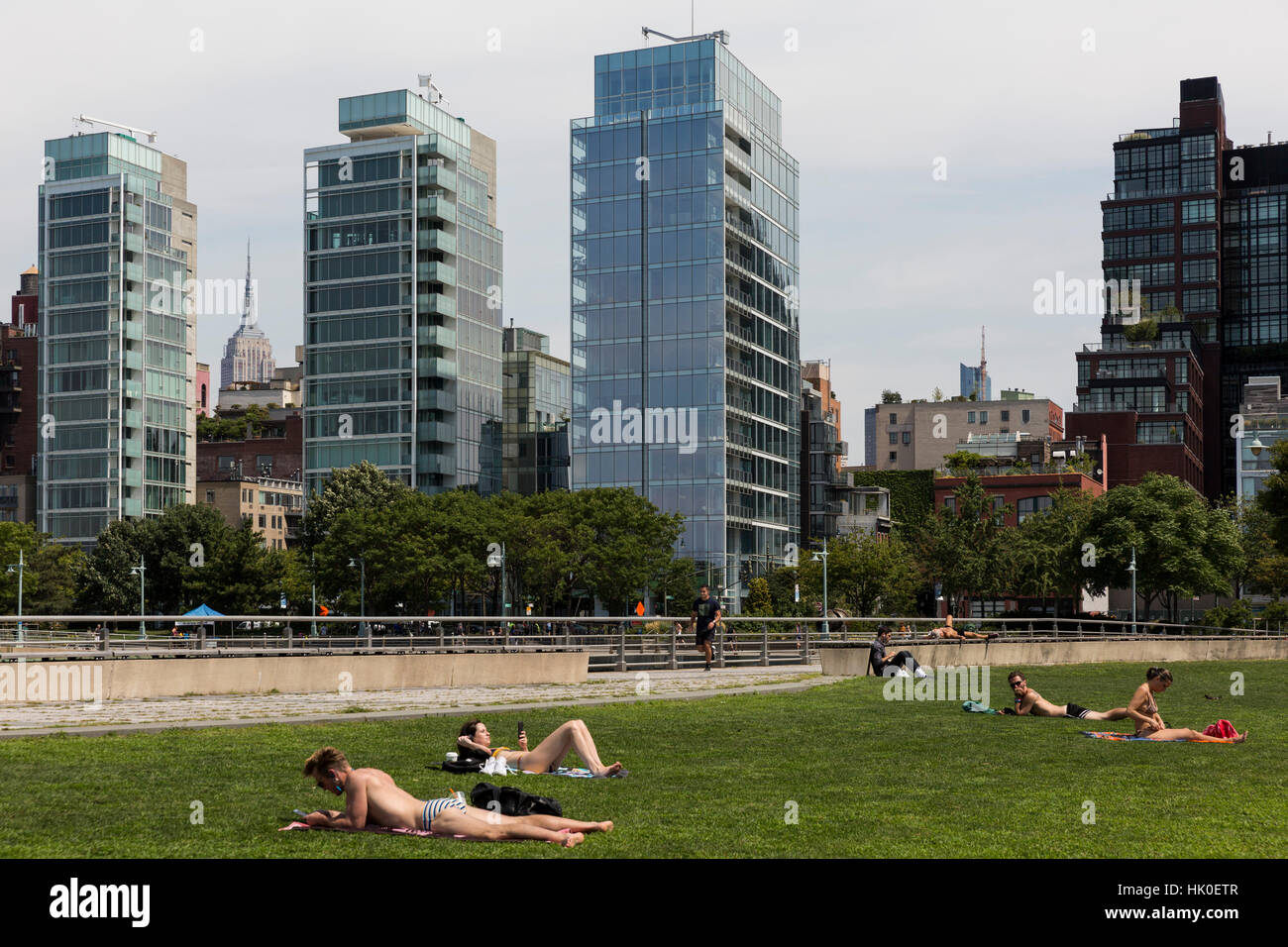 Pier 45, Hudson River ParkAug, 2016. New York City, Vereinigte Staaten von Amerika Stockfoto