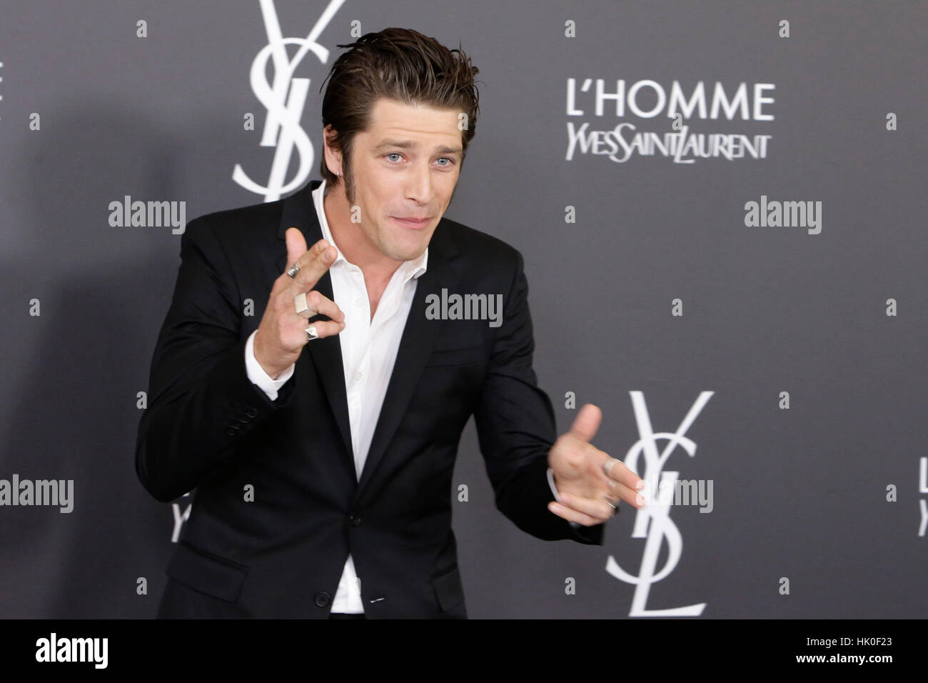 Vinnie Woolston während der Jubiläumsfeier des Parfums L'Homme von YSL in Madrid.29/02/2016 Stockfoto