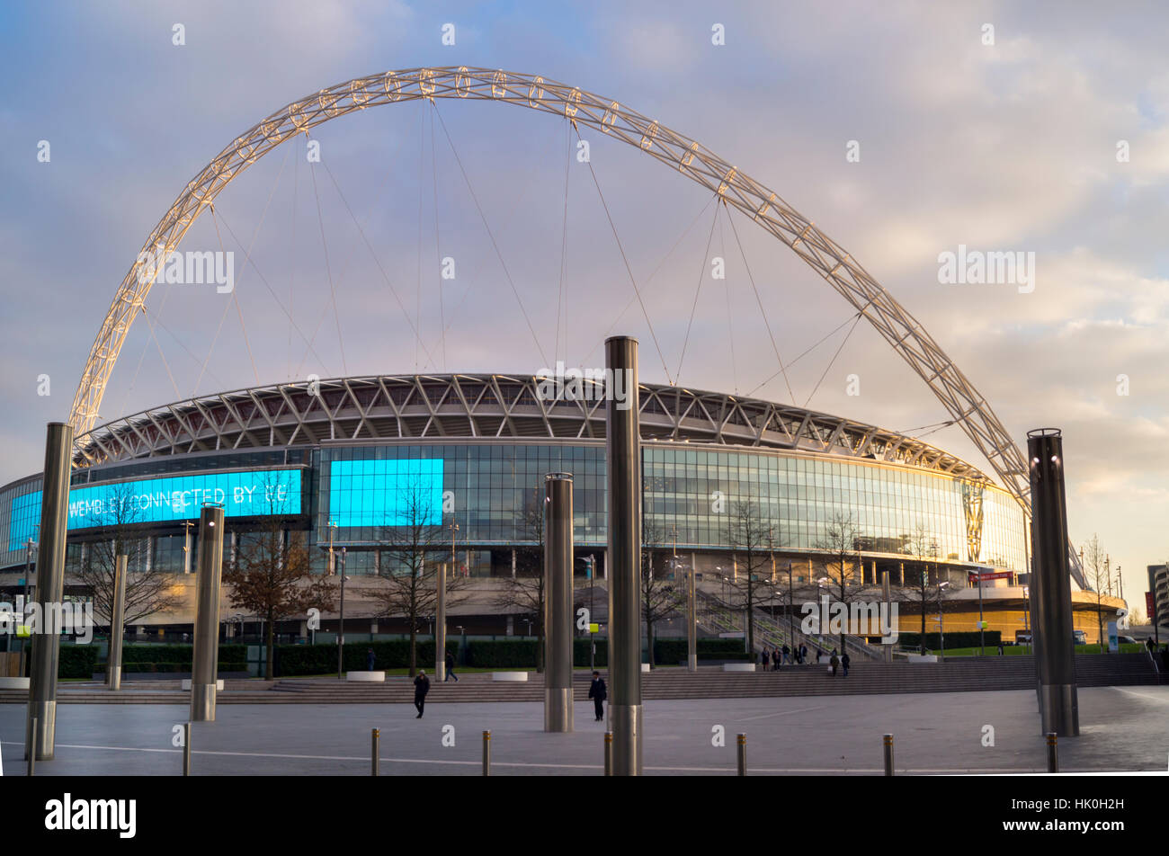 Wembley-Stadion Arch, London, England, Vereinigtes Königreich Stockfoto