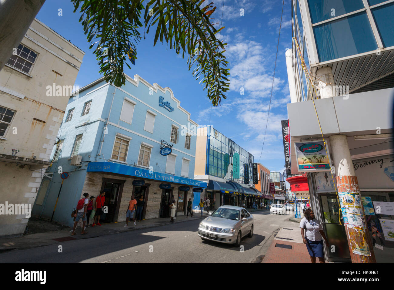 Architektur auf der Broad Street, Bridgetown, St. Michael, Barbados, West Indies, Karibik, Mittelamerika Stockfoto