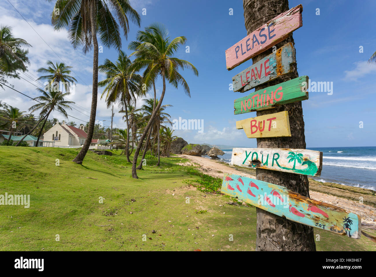 Strand, Bathseba, St. Joseph, Barbados, West Indies, Karibik, Mittelamerika Stockfoto