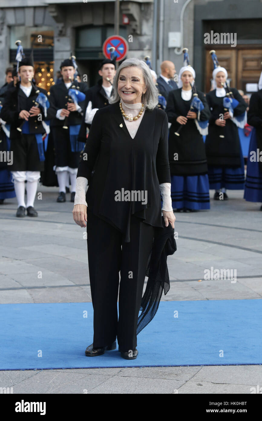 Schauspielerin Nuria Espert während der Prinzessin von Asturien Preise 2016 in Oviedo, auf Freitag, 21. Oktober 2016. Stockfoto