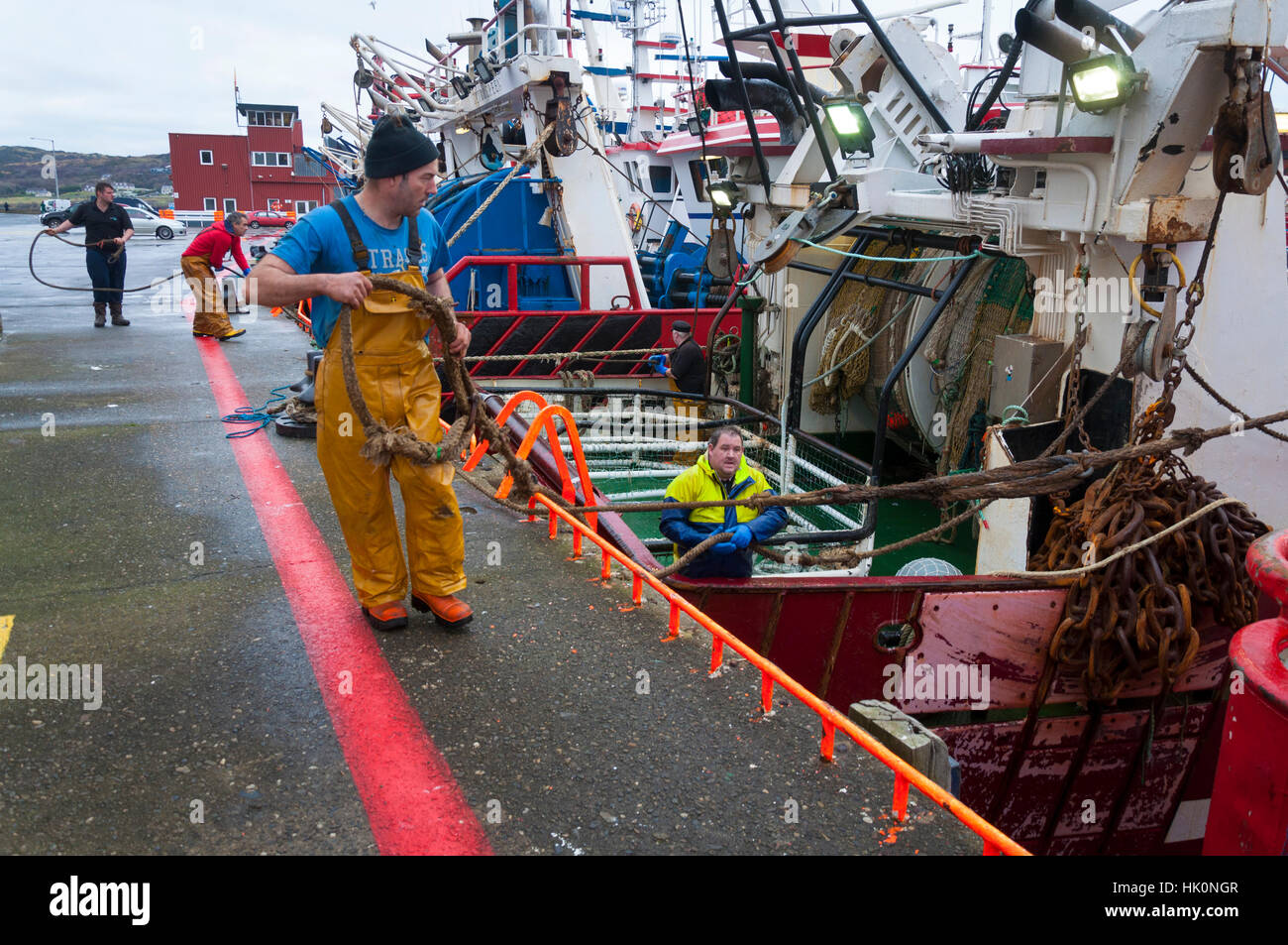 Fischer Fischerei Boot im Hafen von Killybegs, County Donegal, Irland Stockfoto