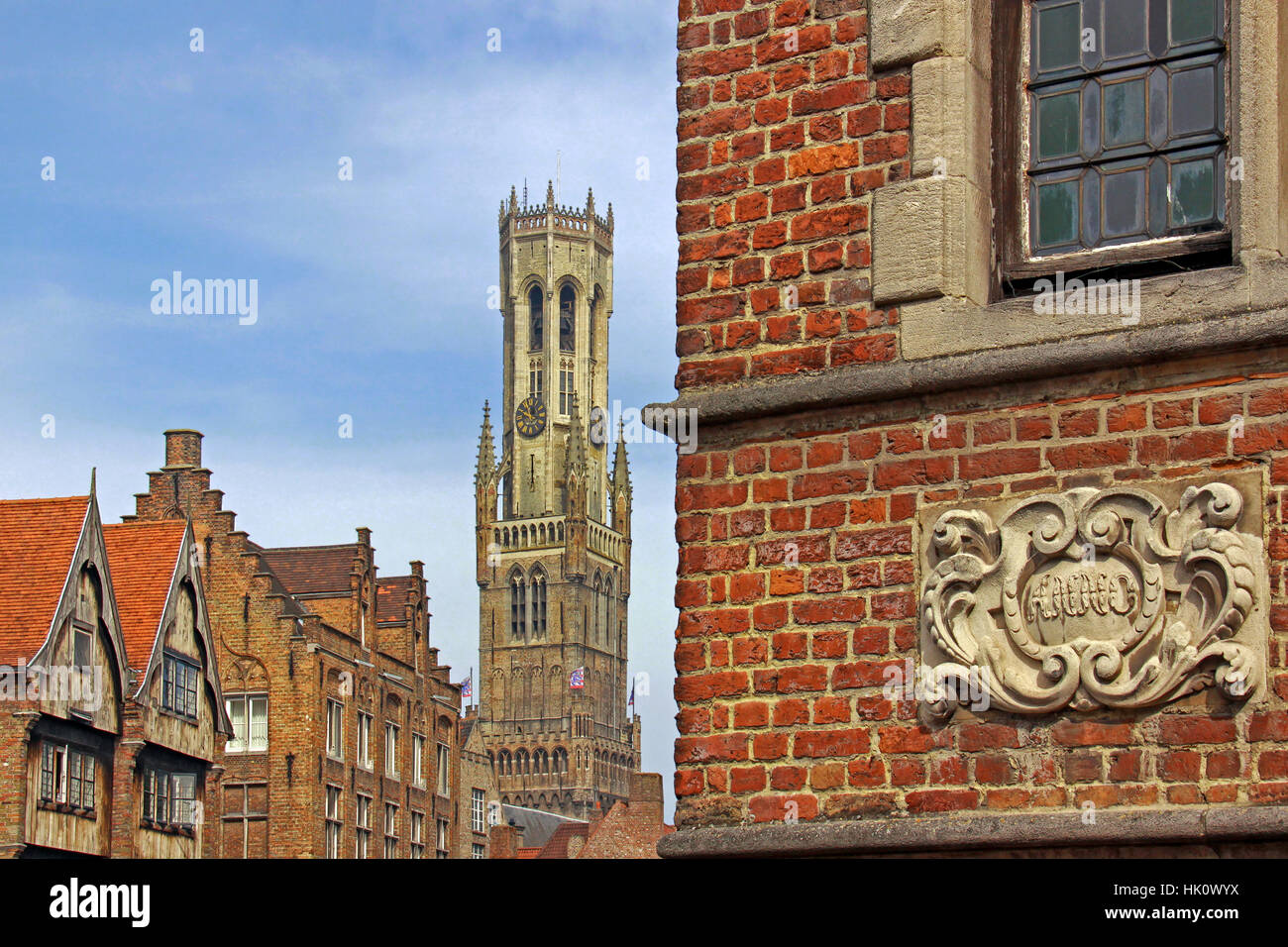 Altstadt, romantische, alte Stadt, Belgien, Flandern, Brügge, Turm Tourist Stockfoto