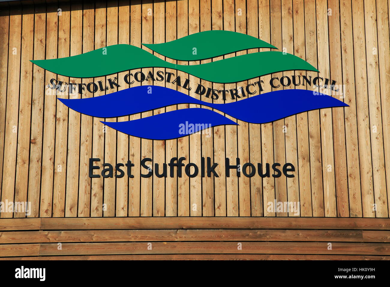 East Suffolk House, Riduna Park, Melton, Suffolk, England, UK neue Hochhaus für Suffolk Coastal District Council Stockfoto