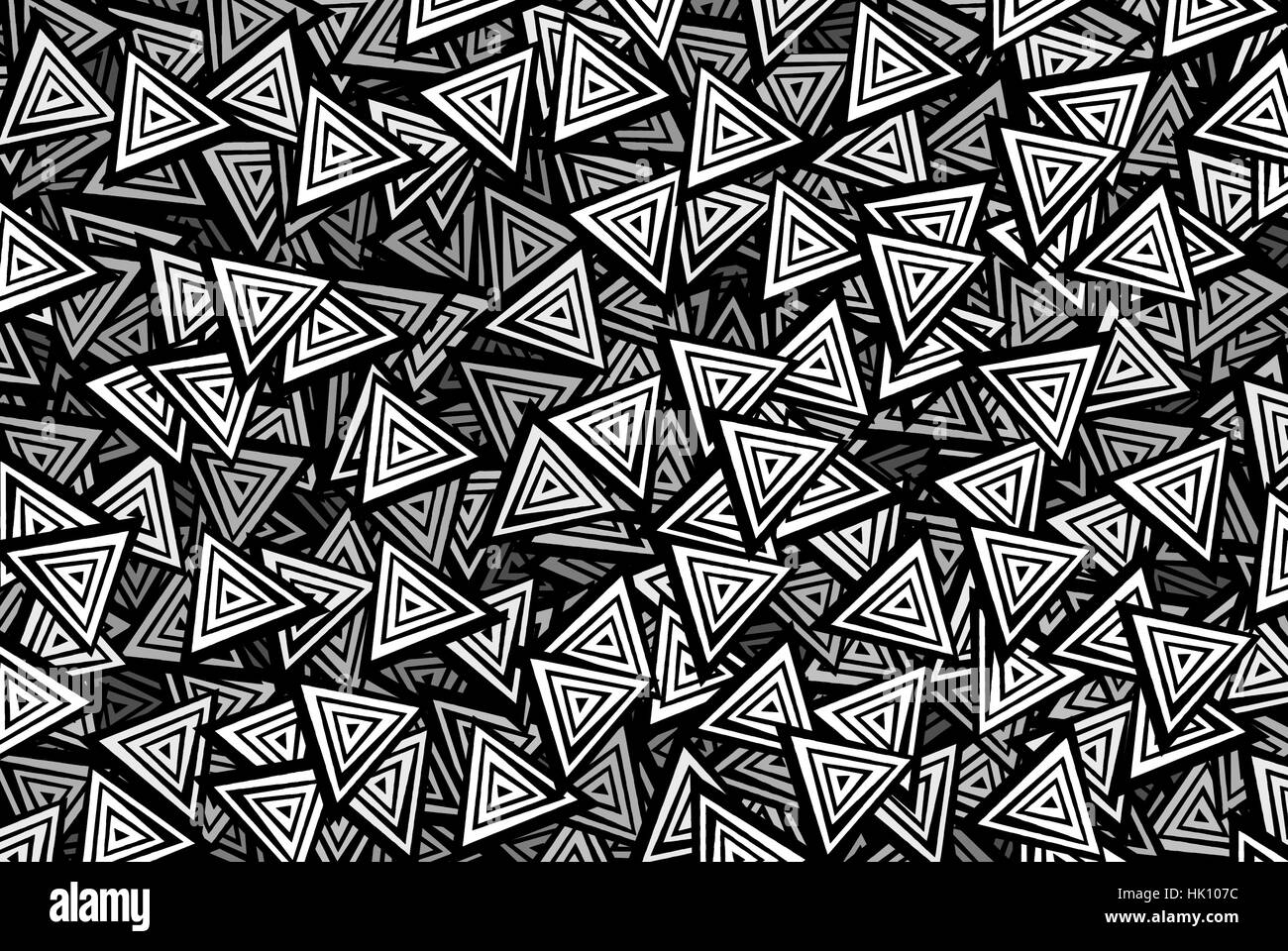 Schwarz / weiß Dreiecke Hintergrund Stockfoto