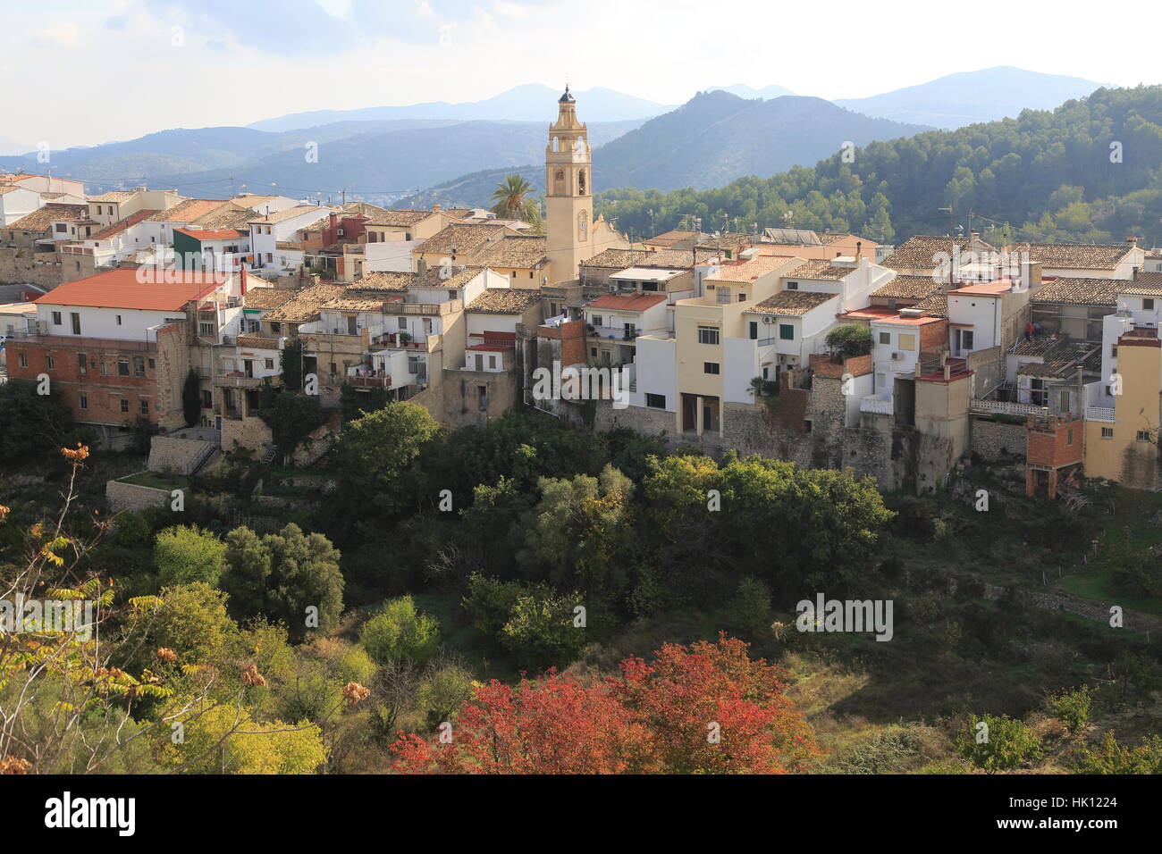 Dorf von Campell, Vall de Laguar, Marina Alta, Provinz Alicante, Spanien Stockfoto