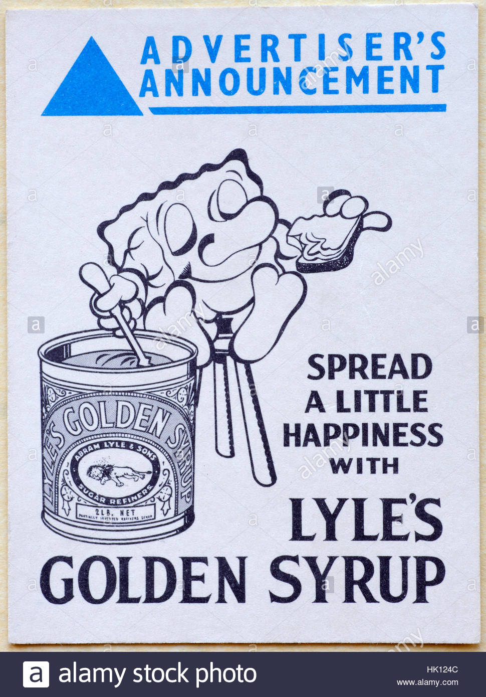 Lyles Golden Syrup, original Vintage Werbung ca. 1950er Stockfoto