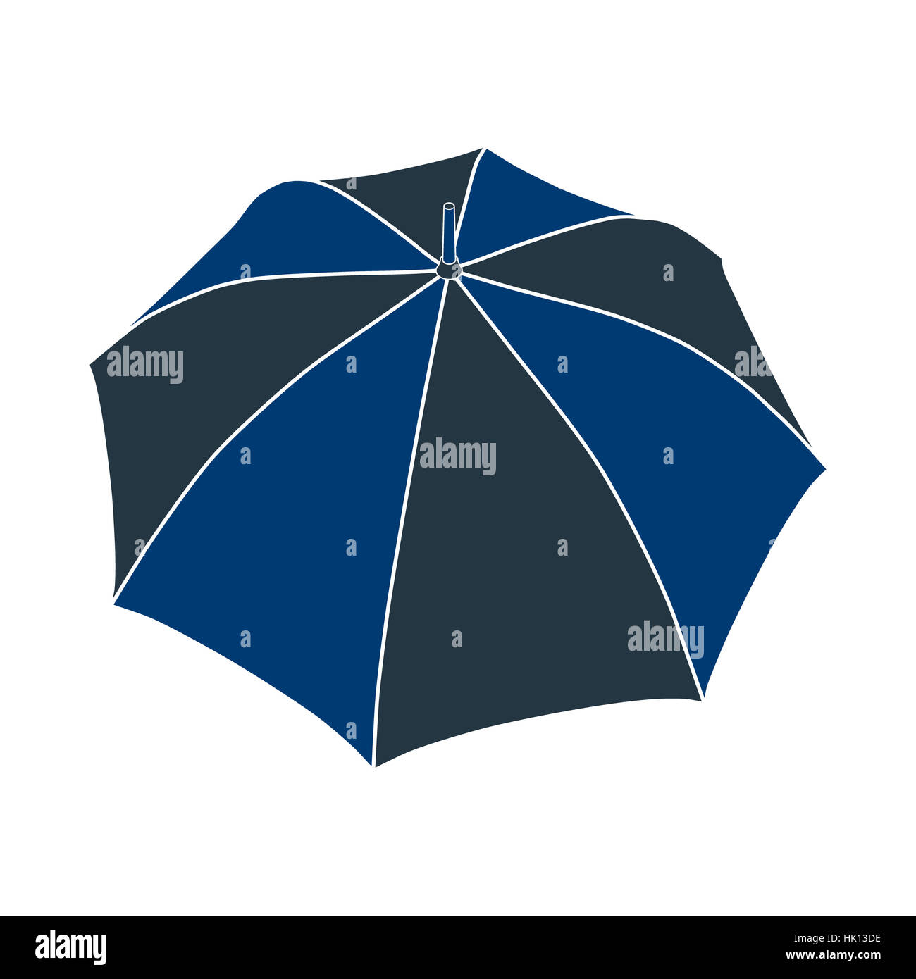 Symbol blau Blütenblätter runden Dach. Foto-Illustration. Stockfoto