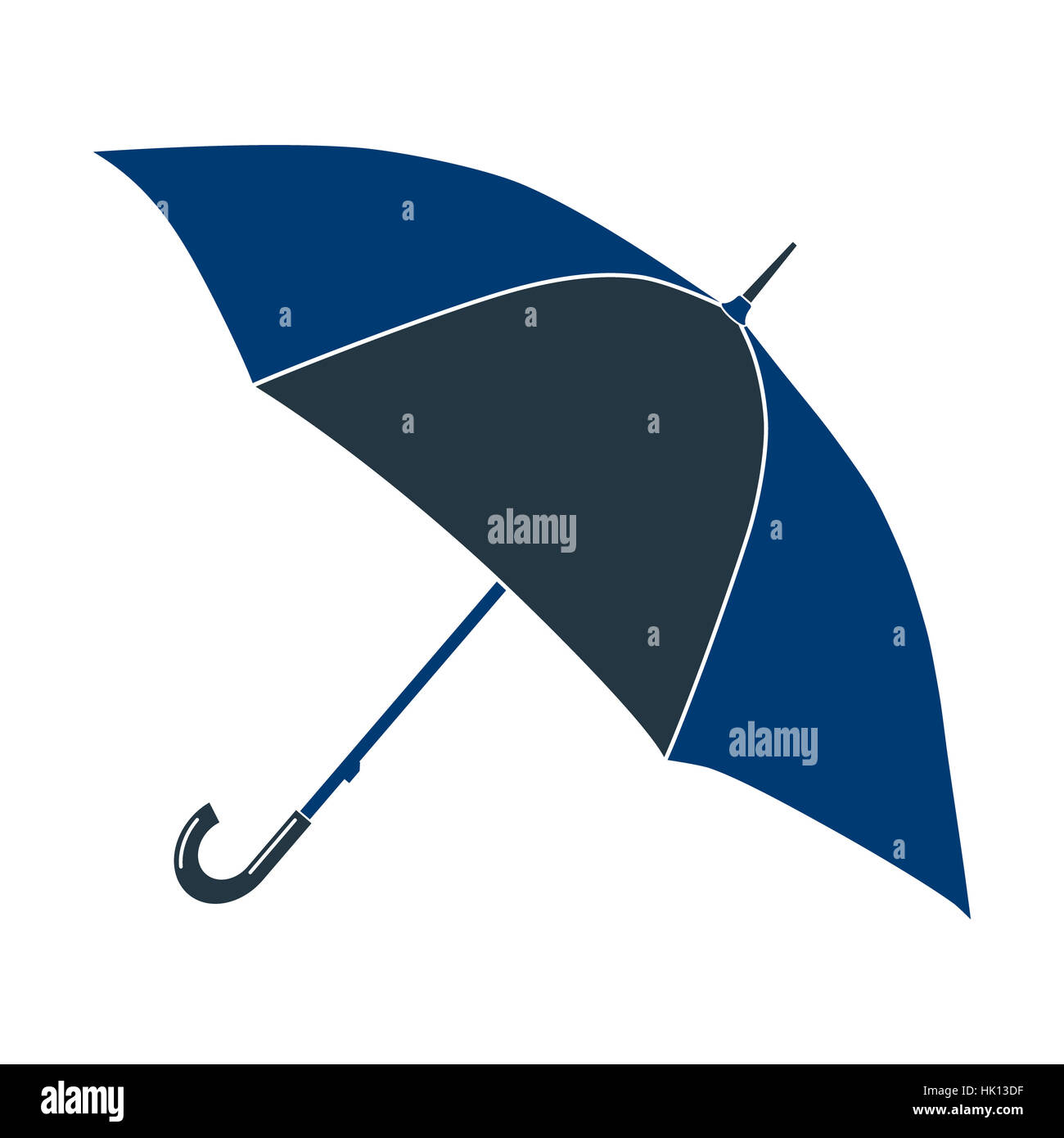 Symbol blau Blütenblätter runden Dach. Foto-Illustration. Stockfoto