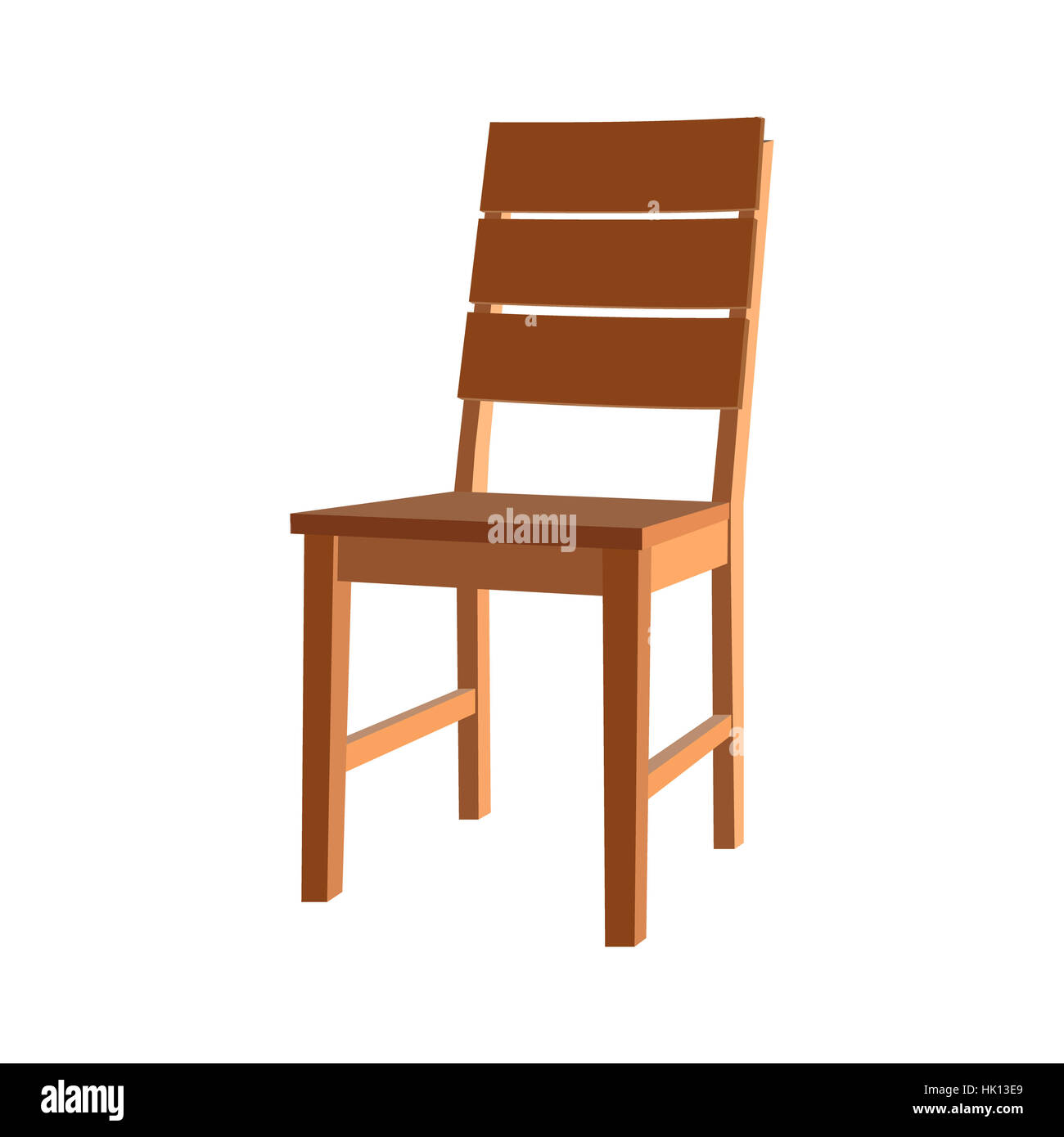 Symbol-Stuhl mit vier Beinen. Foto-Illustration. Stockfoto