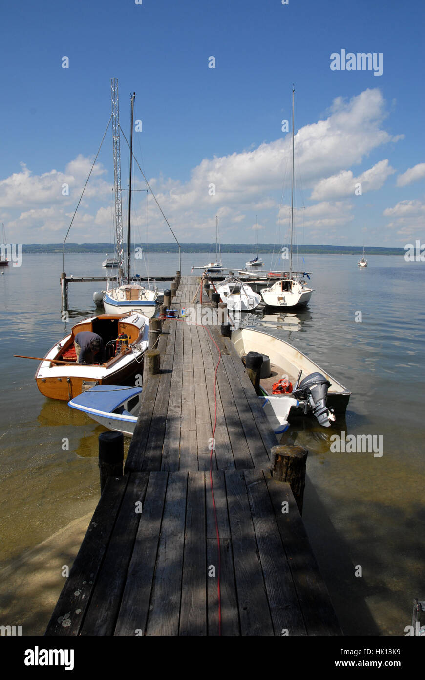 Ammersee in herrsching Stockfoto