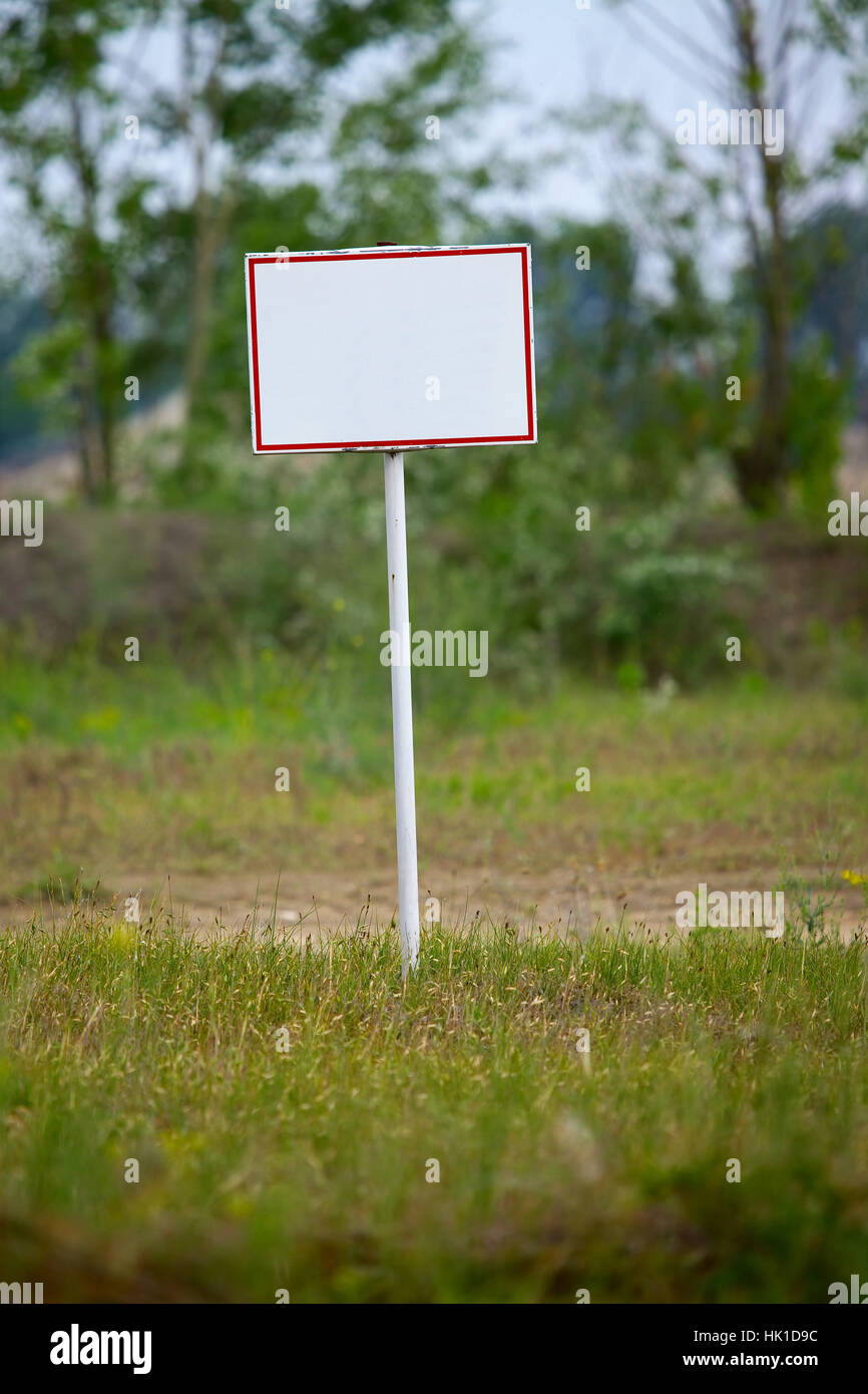 Board, leer, europäischen, kaukasischen, unbewohnte, leere, Schild, Schild, Bekanntmachung, Stockfoto