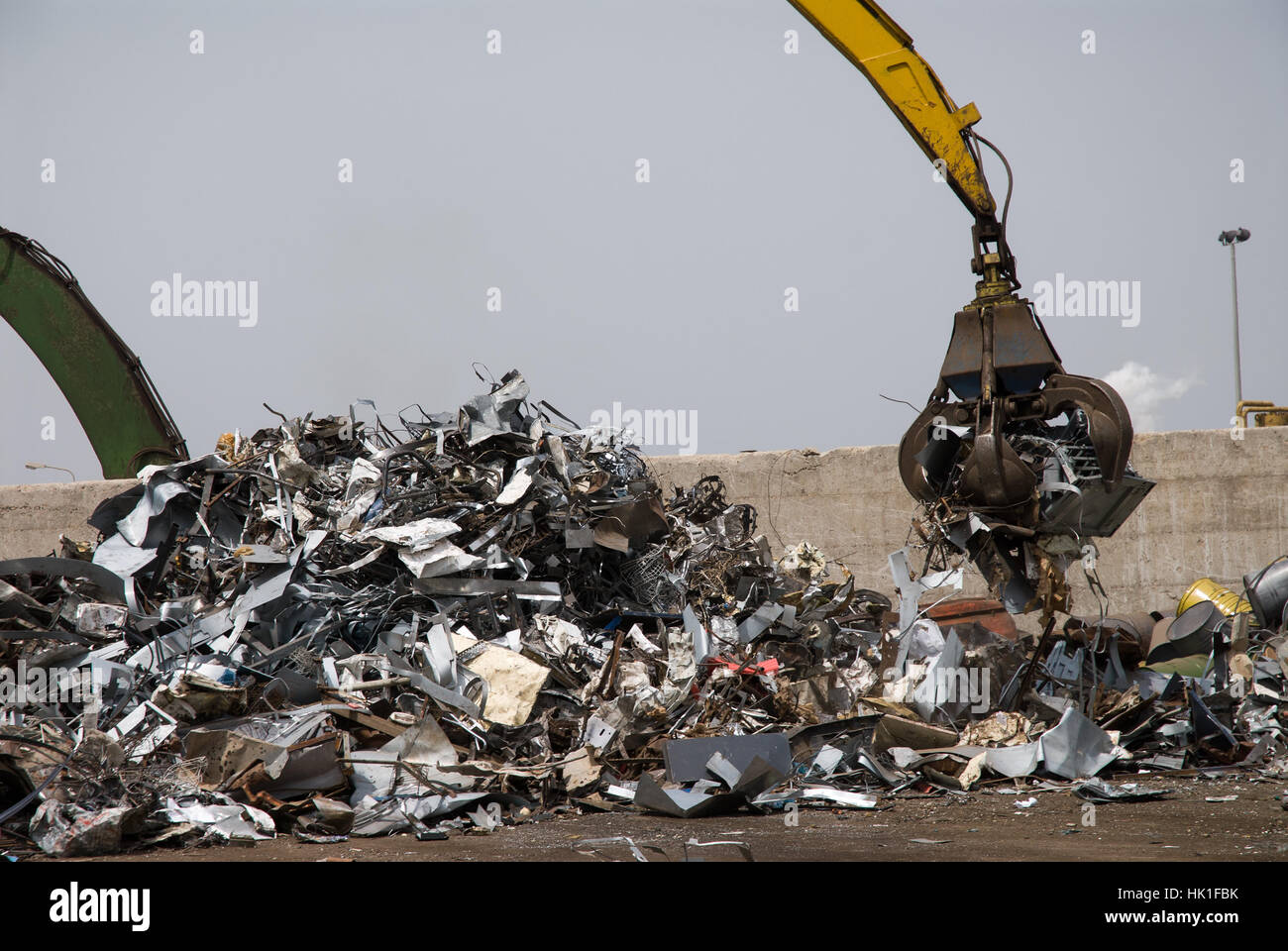 Metall, Schrott, hydraulische, Abfall, Verschwendung, Roboter, Automaten, Maschine, Stockfoto