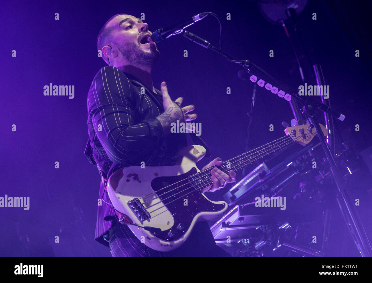 Bournemouth, UK. 4. Februar 2017. Busted führt live im Konzert in der O2 Academy Bournemouth, Dorset, England. Bildnachweis: Charlie Raven/Alamy Live-Nachrichten Stockfoto