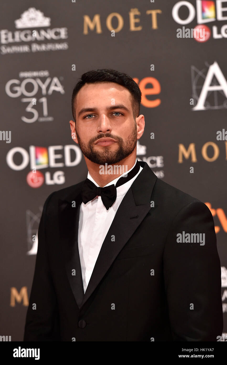 Madrid, Spanien. 4. Februar 2017. Schauspieler Jesus Castro bei einem Fototermin während den 31. jährliche Goya Filmpreis in Madrid. Bildnachweis: Gtres Información Más lokalen auf line,S.L./Alamy Live News Stockfoto