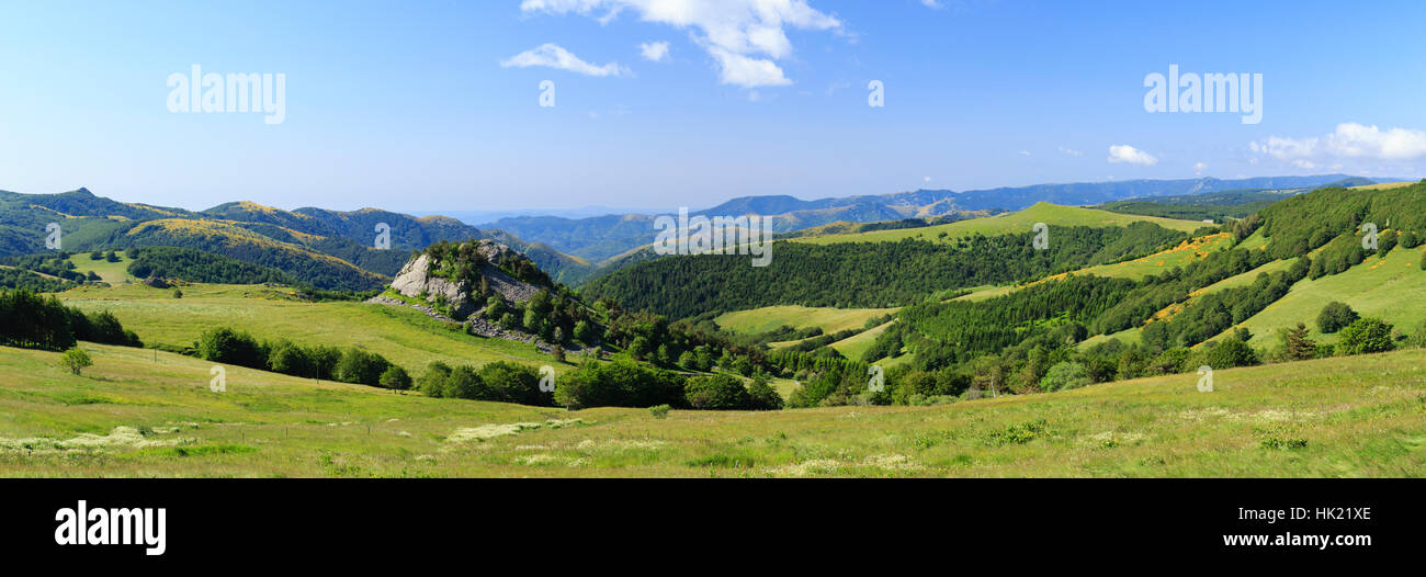 Ardeche-Berg, Lachamp Raphael, regionalen Naturpark der Halterungen der Ardèche (Ardeche, Frankreich) Stockfoto