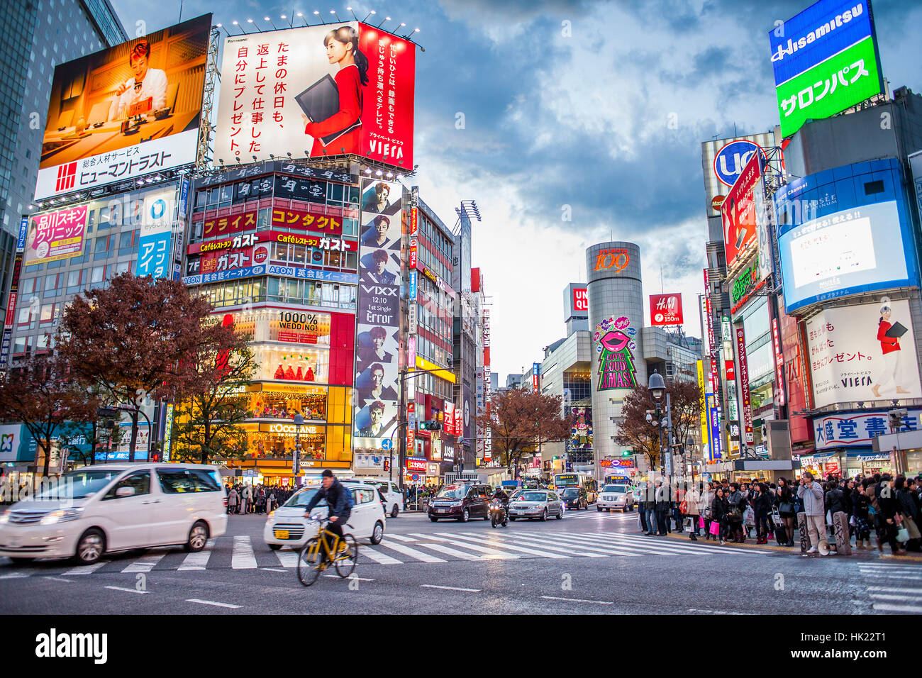 Stadtbild, Shibuya jagt Kousaten überfahrt, Hachiko Square, Tokio, Japan Stockfoto