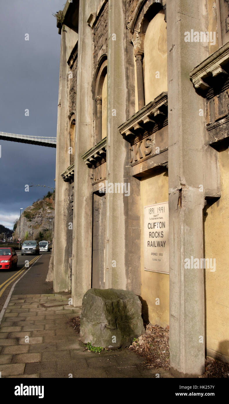 Bristol Felsen Bahnhof Bristol England UK Stockfoto