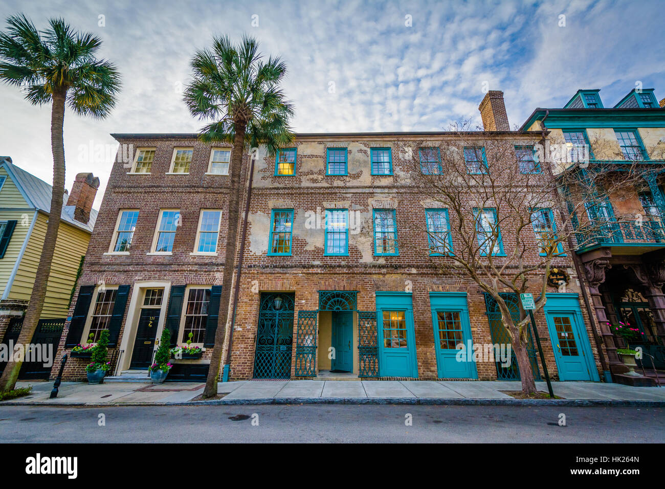 Alten Backsteingebäude in Charleston, South Carolina. Stockfoto