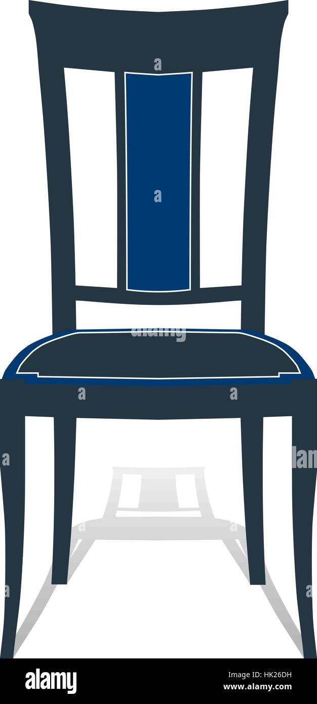 Symbol-Stuhl mit vier Beinen. Vektor-Illustration. Stock Vektor