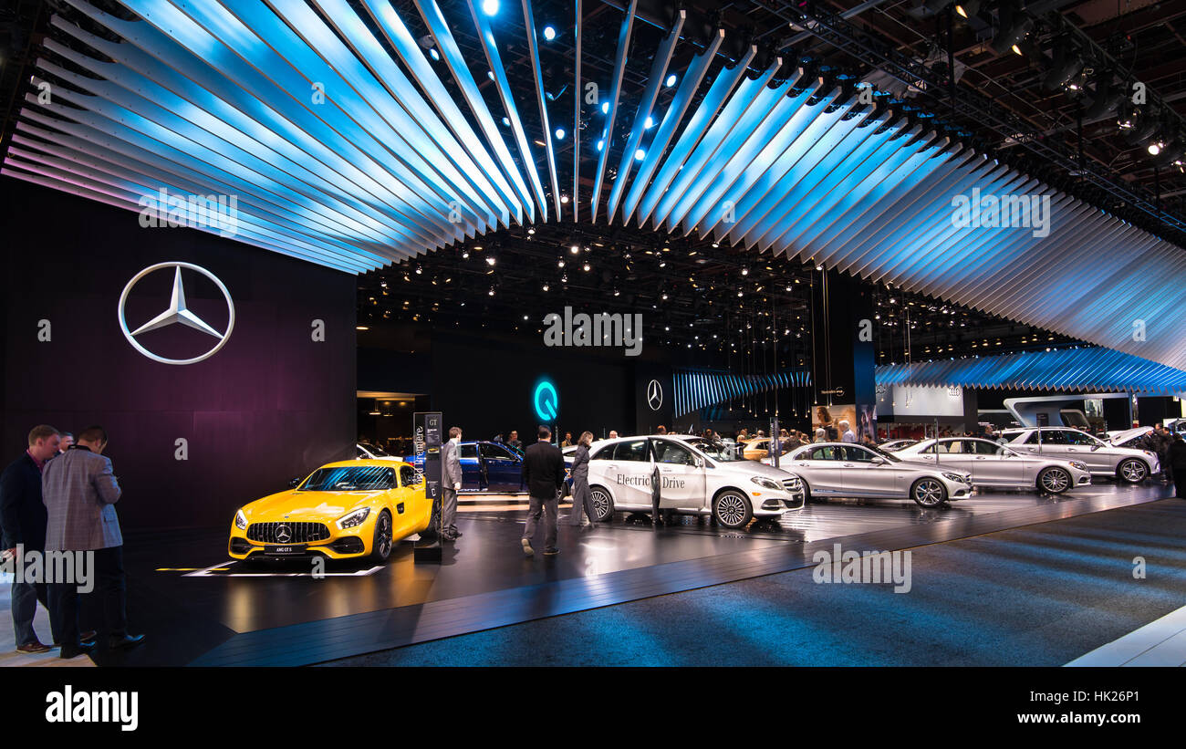 2018 Mercedes-AMG GT S in der Mercedes-Marke-Ausstellung, auf der North American International Auto Show (NAIAS). Stockfoto