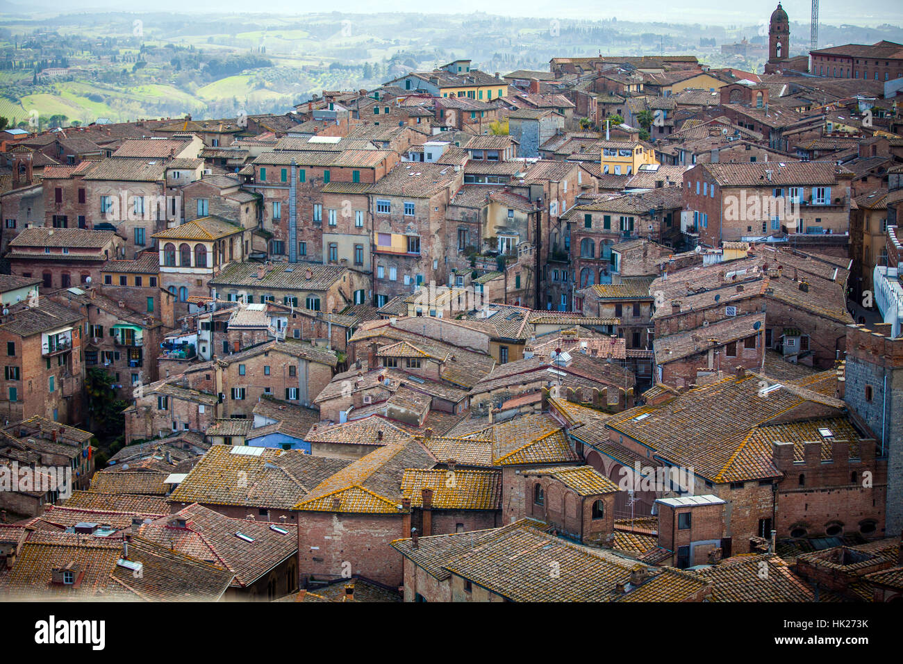 Panorama Blick auf Siena, Toskana, Italien Stockfoto