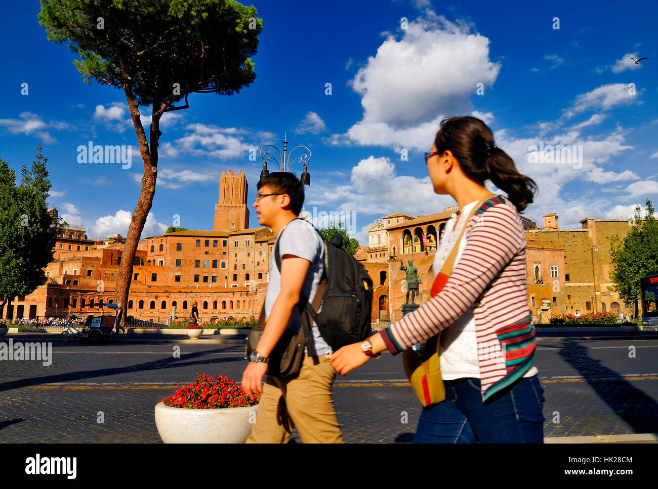 FORUM ROMANUM, DAS HISTORISCHE ZENTRUM ROM. Stockfoto