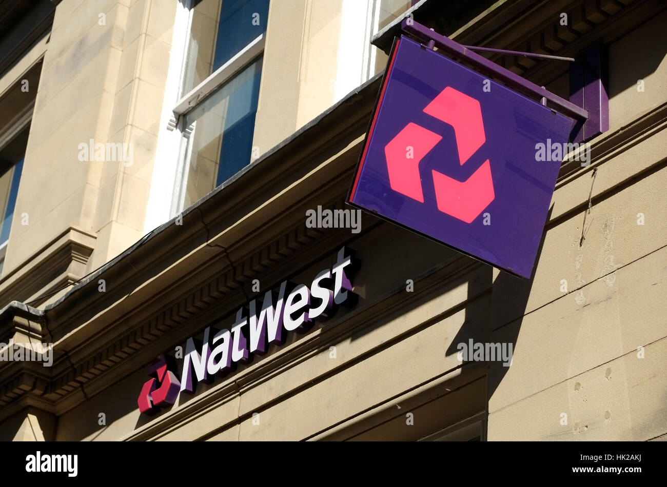 NatWest National Westminster Zeichen Board York City England UK England Europa Stockfoto