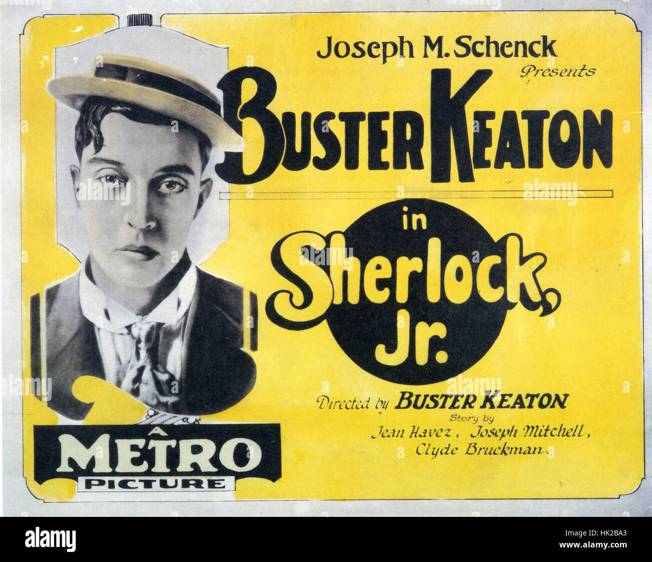 SHERLOCK Jr. 1924 Metro Film mit Buster Keaton Stockfoto