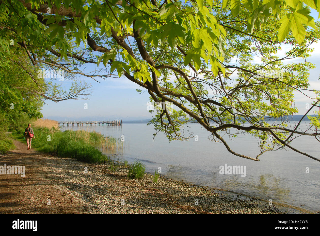 Ammersee in herrsching Stockfoto