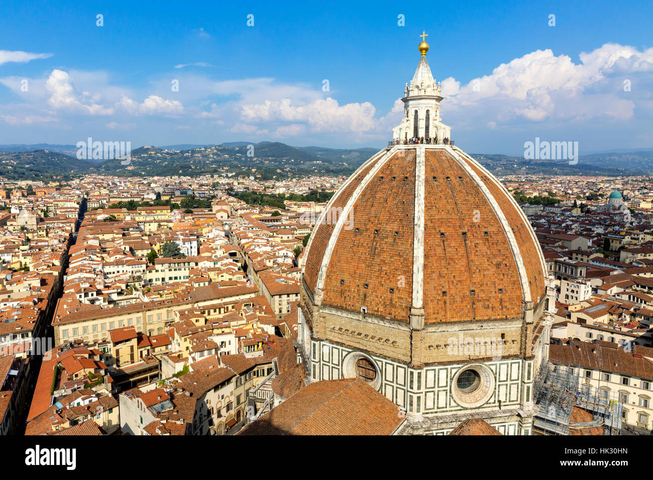 Dom Santa Maria del Fiore und Blick über die Stadt Florenz, Toskana, Italien. Stockfoto