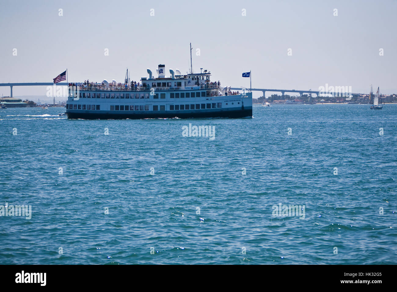 Lord hornblower ist ein San Diego Bay Tour Boot. Stockfoto