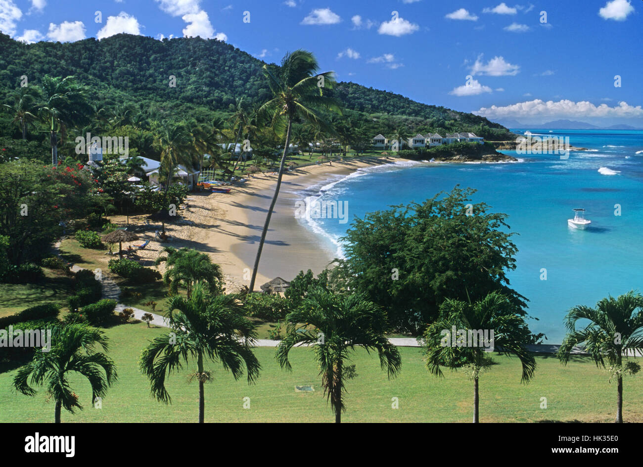 Hawksbill Bay und Resort, Antigua, West Indies, Karibik Stockfoto