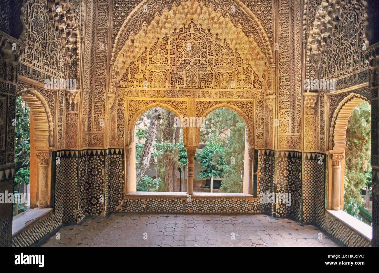 Alhambra Palast innen, Andalusien, Spanien Stockfoto
