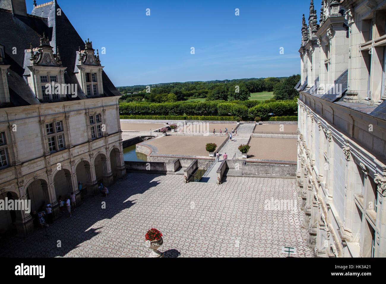 Chateau de Villandry ist ein Schloss-Palast in Villandry, im Departement Indre-et-Loire, Frankreich. Stockfoto